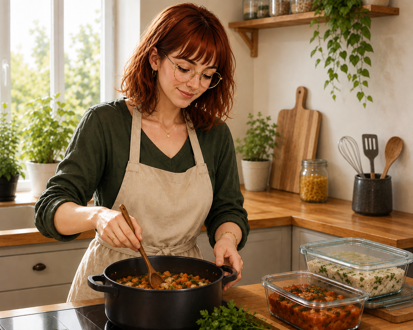 Chef cuisinant à domicile